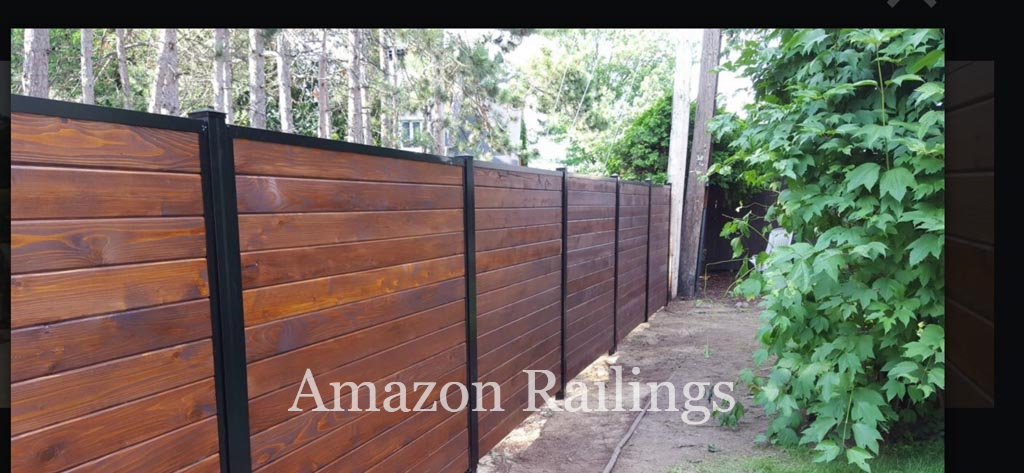 Wood Fence Panels with Aluminum Post for Homes