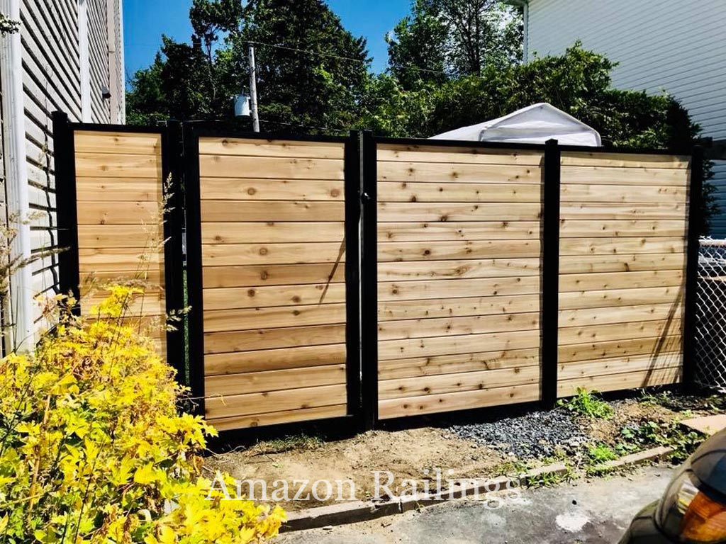 Wood Privacy Fence with Gate for Residential Properties