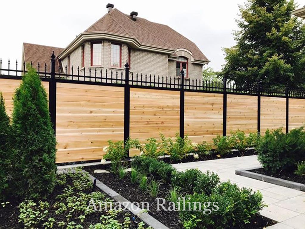Top-Grade Wood Fence Panels with Aluminum Post